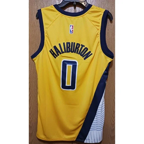 Tyrese Haliburton (Jordan)-(Pacers)-(Jersey)-(Yellow)-(Good Cond.)-(XL)-$110.00 - Picture 3 of 13